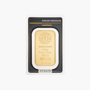 Златно кюлче 100 г (Argor Heraeus)